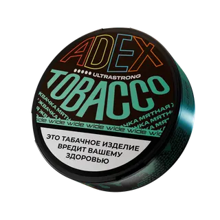 Жевательный табак АДЕКС ультрастронг  вайд с ароматом  МЯТНАЯ ЖВАЧКА - 12гр (23шт)