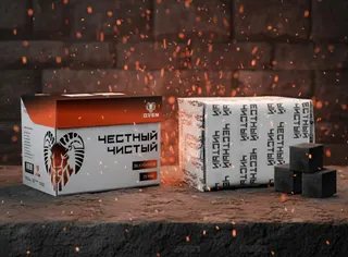 Уголь - OVEN Чистый Retail - 25 мм - 0,5кг (36шт) ( бокс 20кг )