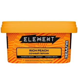 Табак - "Элемент" Rich Peach ( с ароматом сочный персик )"Земля" 200гр.