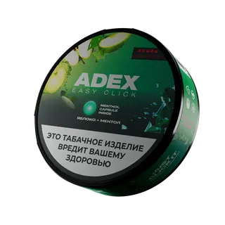 Жевательный табак АДЕКС ЯБЛОКО+МЕНТОЛ клик - 9гр (16шт) стронг